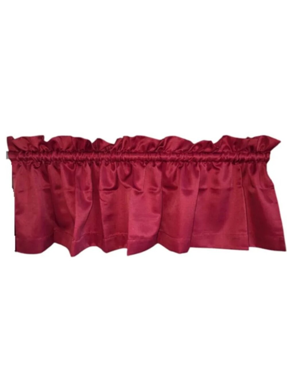Vintage 60" Solid Wine Burgundy Window Valance Drapes Curtain Drapery Kmart